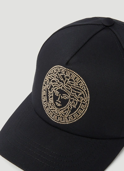 Shop Versace Men Medusa Baseball Cap In Black
