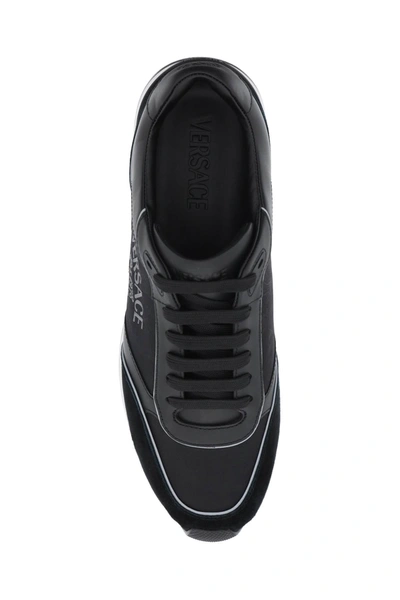 Shop Versace Milano Sneakers Men In Black