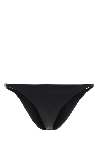 Shop Versace Woman Black Stretch Nylon Bikini Bottom