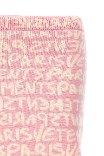 Shop Vetements Women 'graffiti Monogram' Skirt In Pink