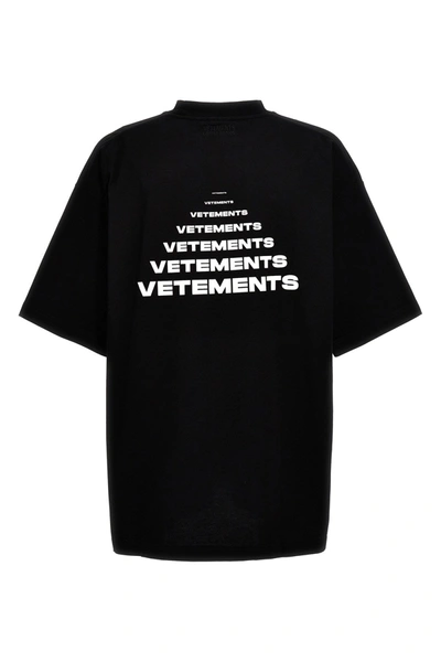 Shop Vetements Women 'pyramid Logo' T-shirt In Multicolor