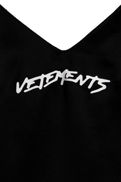 Shop Vetements Women Logo Dress In Black