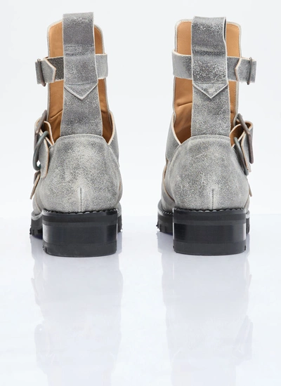 Shop Vivienne Westwood Men Rome Boots In Gray
