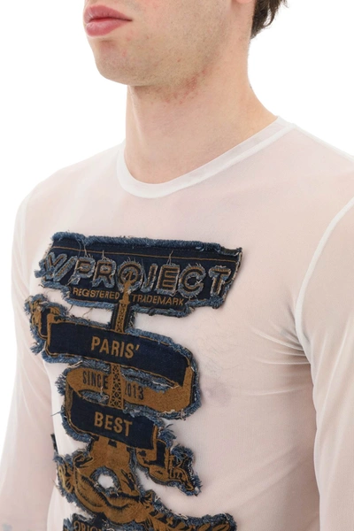 Shop Y/project Y Project Paris' Best Long Sleeve Mesh T-shirt Men In White