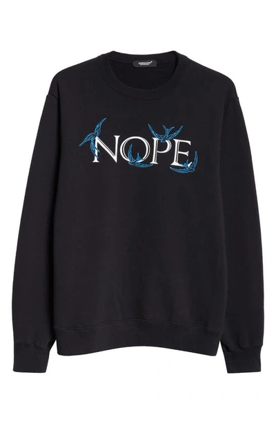 Shop Undercover Nope Graphic Sweatshirt In Black