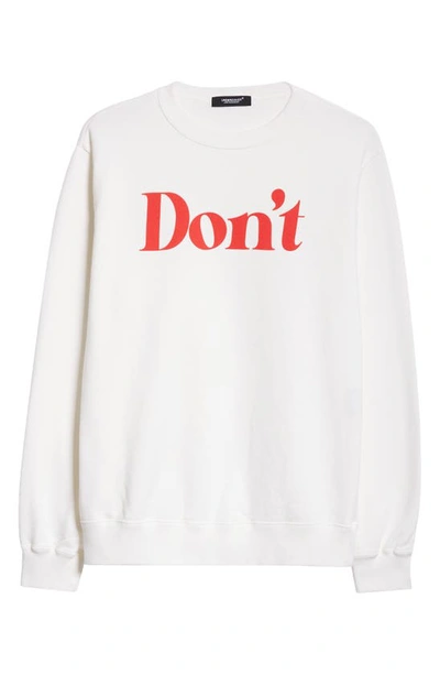 Shop Undercover Don't Graphic Sweatshirt In White