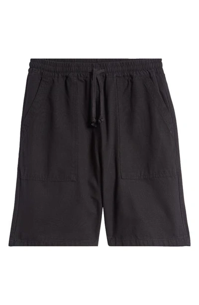 Shop Service Works Organic Cotton Canvas Chef Shorts In Black