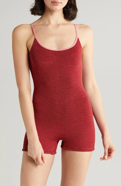 Shop Cleonie Lakeshore One-piece Swimsuit In Rhubarb