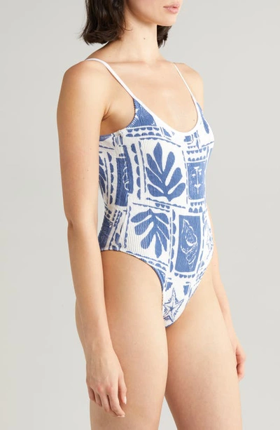 Shop Cleonie Wanda Low Back One-piece Swimsuit In Tropics