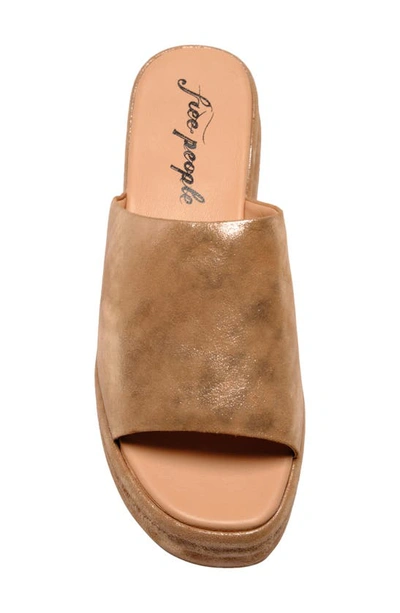 Free People Harbor Platform Sandal In Rose Gold