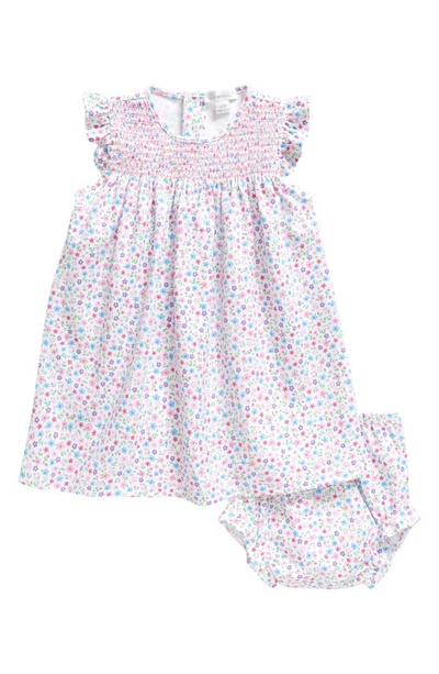 Shop Kissy Kissy Floral Smocked Cotton Dress & Bloomers In Pink Multi