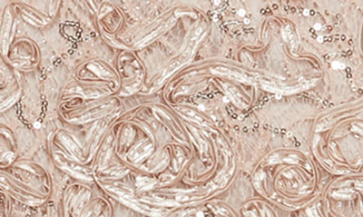 Alex Evenings Soutache Sequin Lace A-line Gown In Champagne