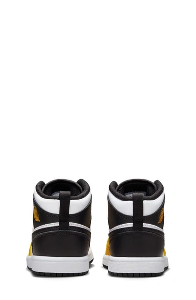 Shop Nike Kids' Air Jordan 1 Mid Sneaker In Yellow Ochre/ Black/ White