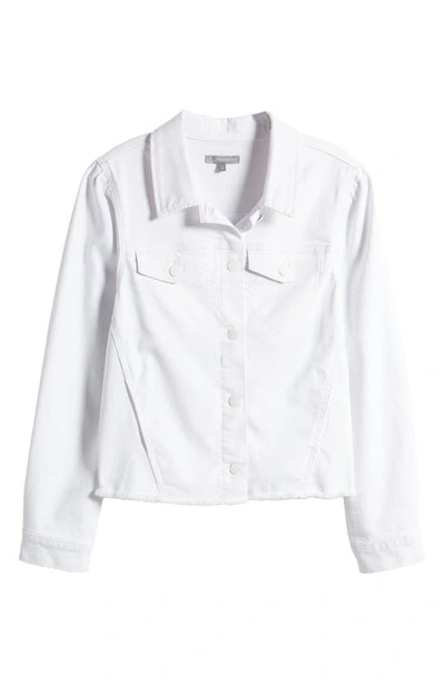 Shop Wit & Wisdom Trucker Jacket In Optic White