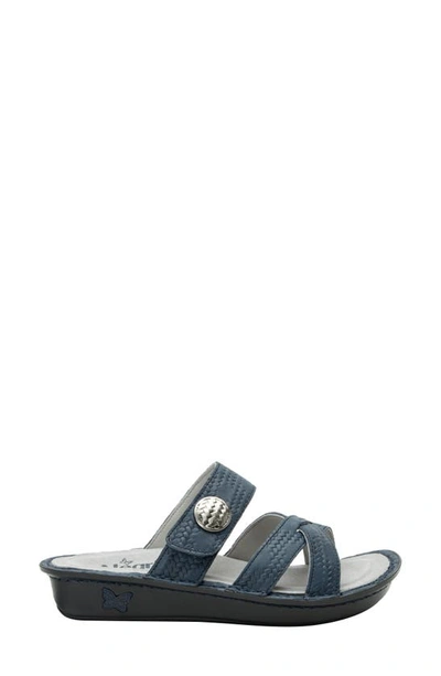 Shop Alegria By Pg Lite Victoriah Slide Sandal In Basketry Navy