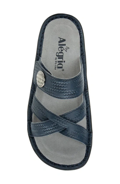 Shop Alegria By Pg Lite Victoriah Slide Sandal In Basketry Navy