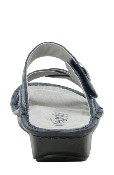 Shop Alegria By Pg Lite Victoriah Slide Sandal In Basketry Navy