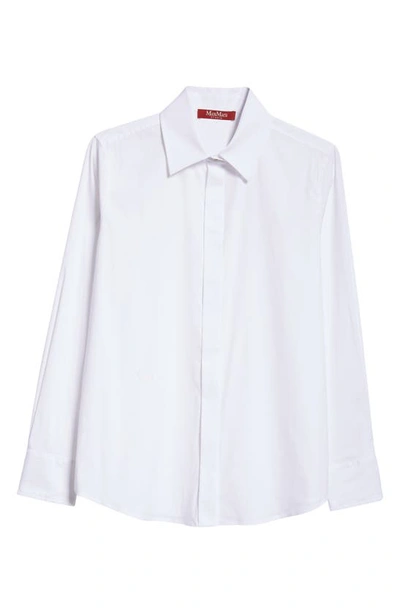 Shop Max Mara Frine Button-up Shirt In Optical White