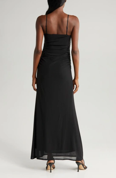 Shop Wayf Isabella Mesh Maxi Dress In Black