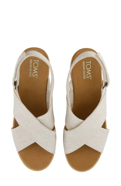 Shop Toms Slingback Espadrille Platform Wedge Sandal In Natural