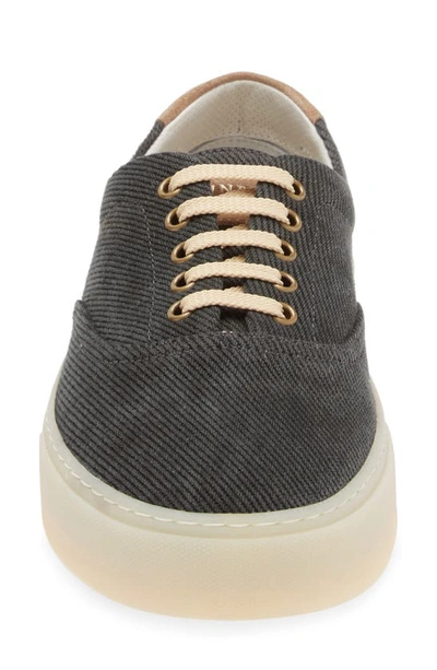 Brunello Cucinelli Sail Low Top Sneaker In Cid04 Dark Grey