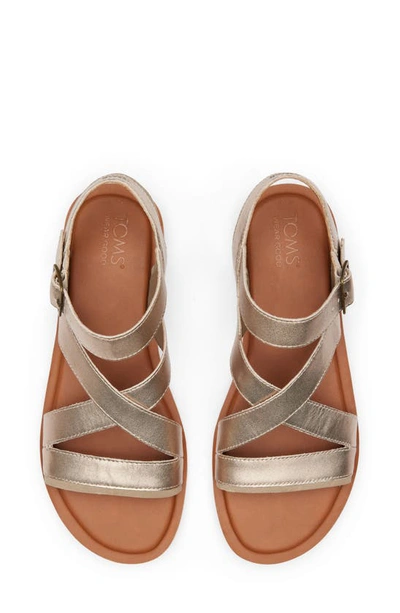 Shop Toms Sloane Ankle Strap Sandal In Gold