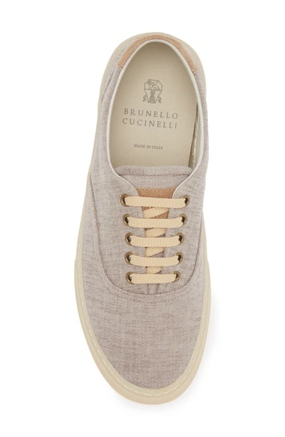 Shop Brunello Cucinelli Sail Low Top Sneaker In Cwb50 Light Grey