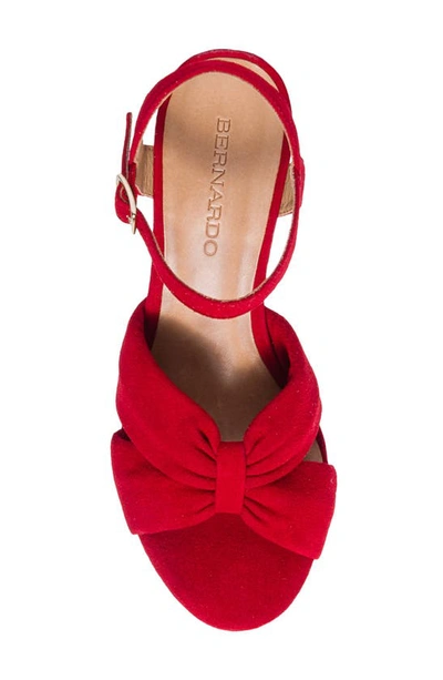Shop Bernardo Footwear Veronika Platform Sandal In Red