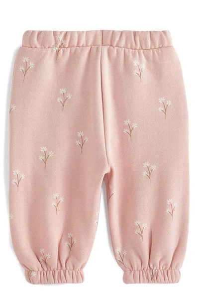 Shop Next Kids' Floral Sweatpants In Pink