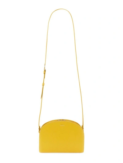 Shop Apc A.p.c. Mini Demi Lune Bag In Yellow