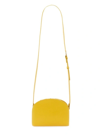 Shop Apc A.p.c. Mini Demi Lune Bag In Yellow