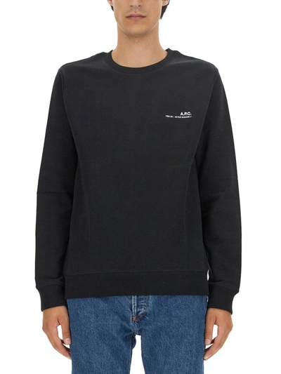 Shop Apc A.p.c. Sweatshirt With Logo In Black