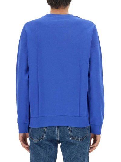 Shop Apc A.p.c. Sweatshirt With Logo In Blue