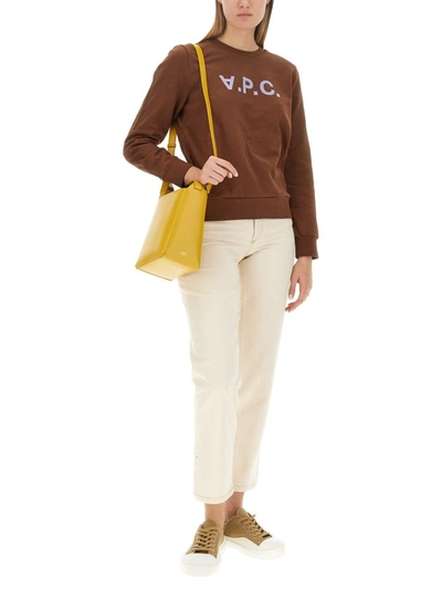 Shop Apc A.p.c. Virginie Small Bag In Yellow