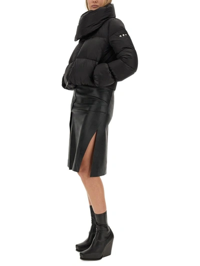 Add Funnel-neck Puffer Jacket In Black