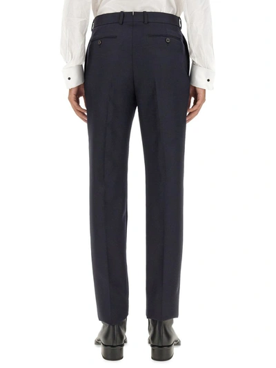 Shop Alexander Mcqueen Tailored Pants In Blue