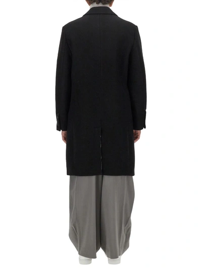 Shop Ami Alexandre Mattiussi Ami Paris Single-breasted Coat In Black