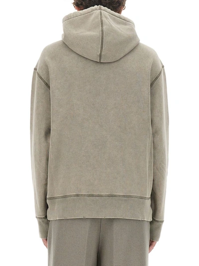 Shop Ami Alexandre Mattiussi Ami Paris Sweatshirt With Logo Unisex In Grey
