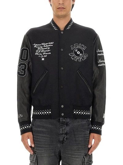 Shop Amiri "dj Premier Varsity" Jacket In Black