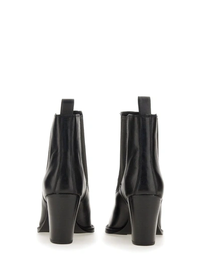 Shop Ash Leather Boot In Black