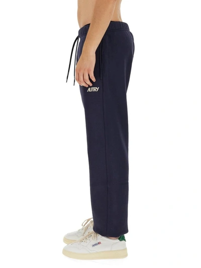 Shop Autry Jogging Pants With Logo In Blue