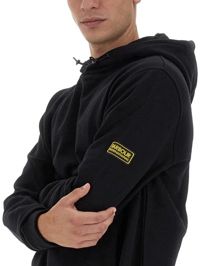 Shop Barbour Sweatshirt With Logo In Black