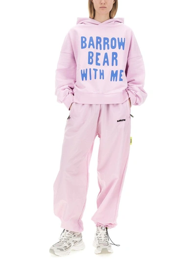 Shop Barrow Jogging Pants With Logo Unisex In Fuchsia