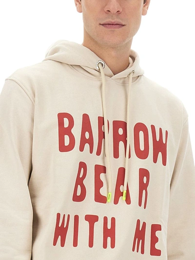 Shop Barrow Sweatshirt With Logo Unisex In White