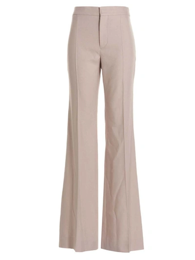 Shop Chloé Textured Fabric Pants In Pink