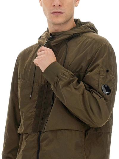 Shop C.p. Company Jacket With Logo In Green