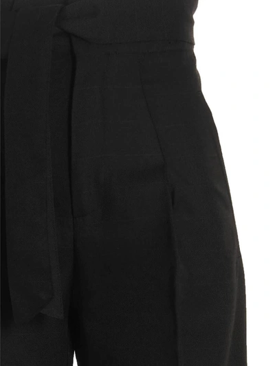 Capasa Milano Check Wide Pants In Black