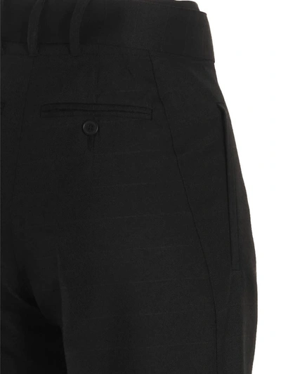 Capasa Milano Check Wide Pants In Black