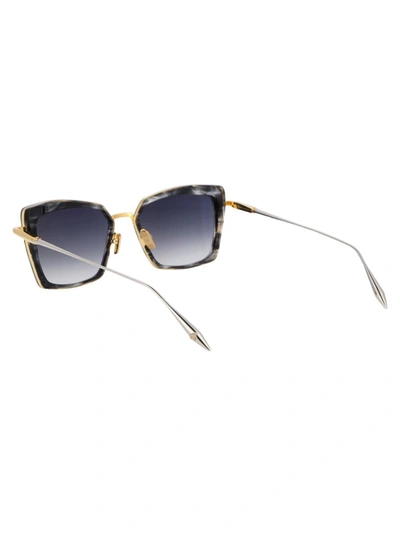 Shop Dita Sunglasses In 01 Black Haze - Yellow Gold W/ Dark Grey To Clear Gradient