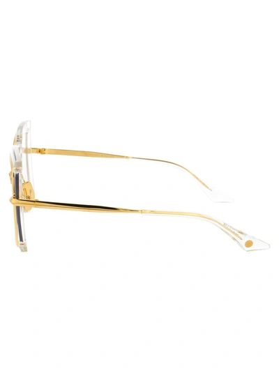 Shop Dita Sunglasses In Crystal Clear - Yellow Gold